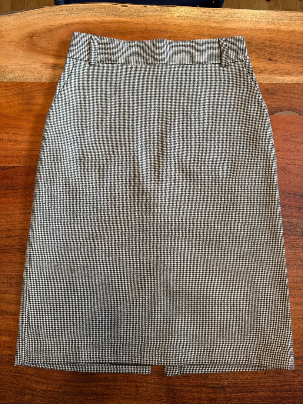 Vintage Banana Republic Wool Houndstooth Pencil Skirt Size 8